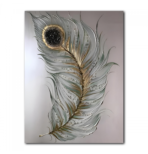 Hot Sales Luxurious Feather Theme Abstract Handmade Oil Painting Wall Art Framed Painting Ready To Hang For Home Hotel Decor Hot Sales Luxurious Feather Theme Abstract Handmade Oil Painting Wall Art Framed Painting Ready To Hang For Home Hotel Decor
