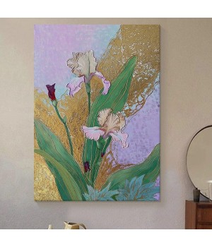 Modern Art Wall Painting Flower Handmade Oil Painting Abstract Plant Color Sense Decoration Painting For Home