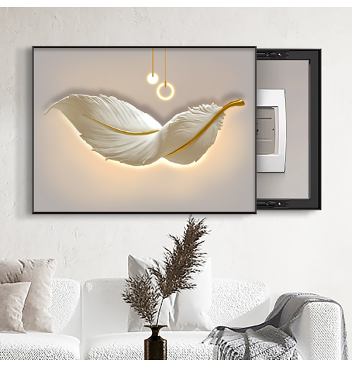 Feather home decor Meter box wall art drawing canvas posters wall hangings distribution box wall paintings Feather home decor Meter box wall art drawing canvas posters wall hangings distribution box wall paintings